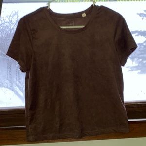 Velvet cropped tshirt